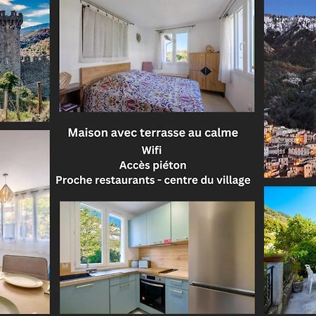 La Tiniera A Luceram - Maison Renovee 2023- Terrasse - Wifi - Village Des Creches Kültér fotó